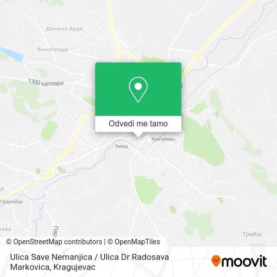 Ulica Save Nemanjica / Ulica Dr Radosava Markovica mapa