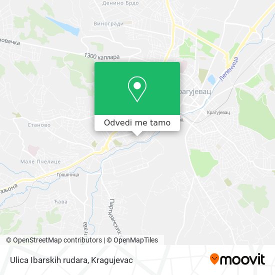 Ulica Ibarskih rudara mapa