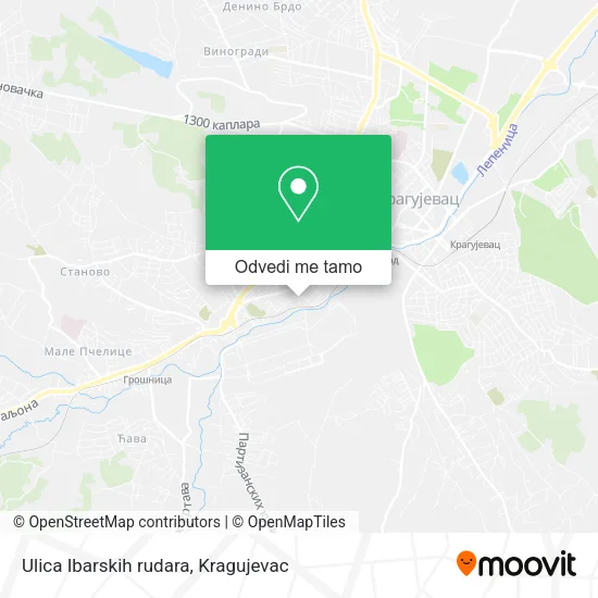 Ulica Ibarskih rudara mapa