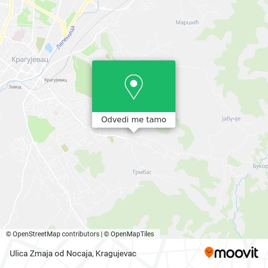 Ulica Zmaja od Nocaja mapa