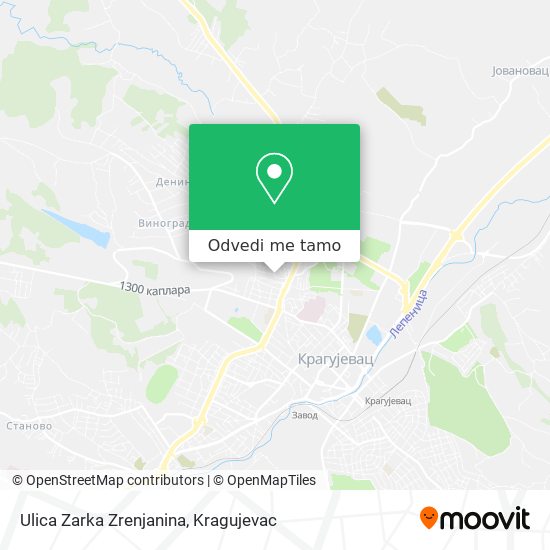 Ulica Zarka Zrenjanina mapa