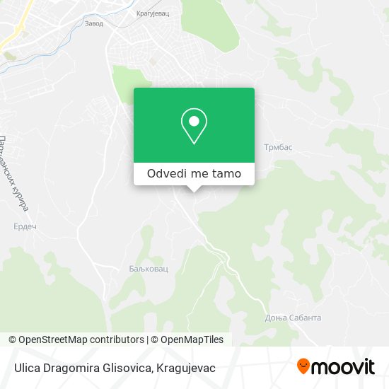 Ulica Dragomira Glisovica mapa