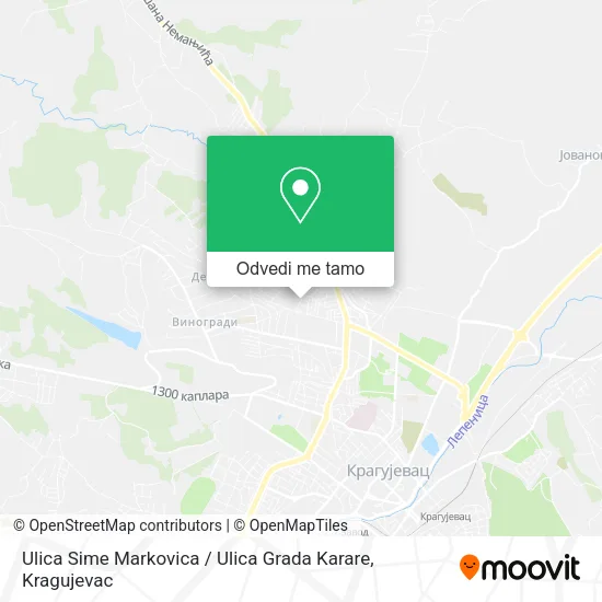 Ulica Sime Markovica / Ulica Grada Karare mapa