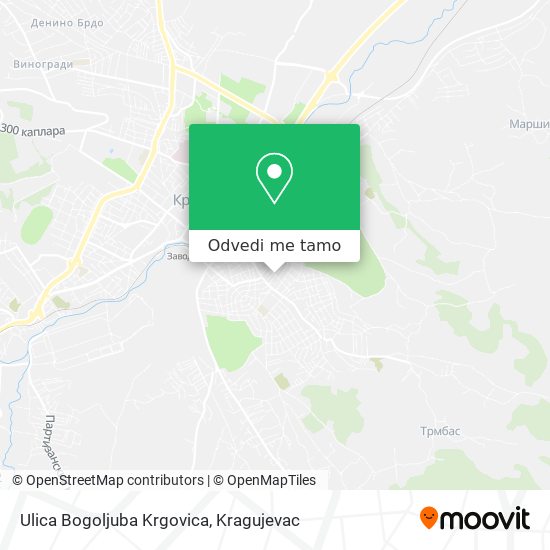 Ulica Bogoljuba Krgovica mapa