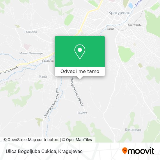 Ulica Bogoljuba Cukica mapa