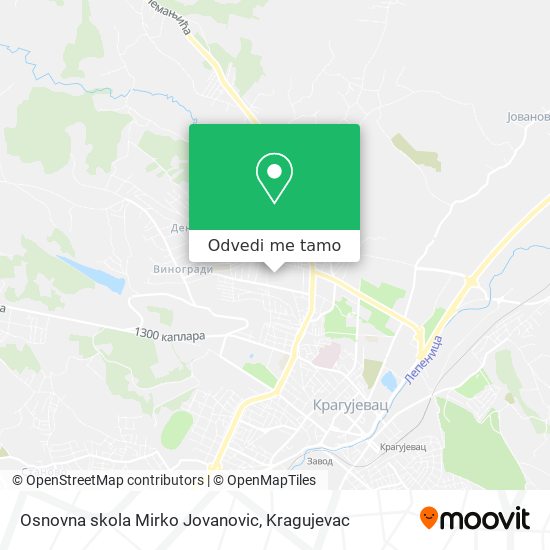 Osnovna skola Mirko Jovanovic mapa