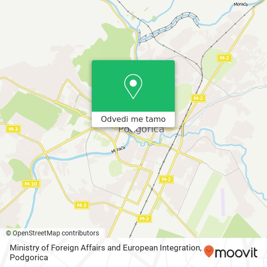 Ministry of Foreign Affairs and European Integration mapa