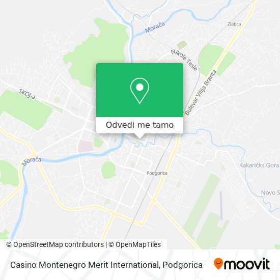 Casino Montenegro Merit International mapa