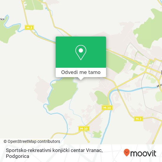 Sportsko-rekreativni konjički centar Vranac mapa