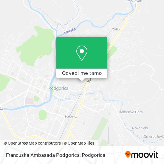 Francuska Ambasada Podgorica mapa