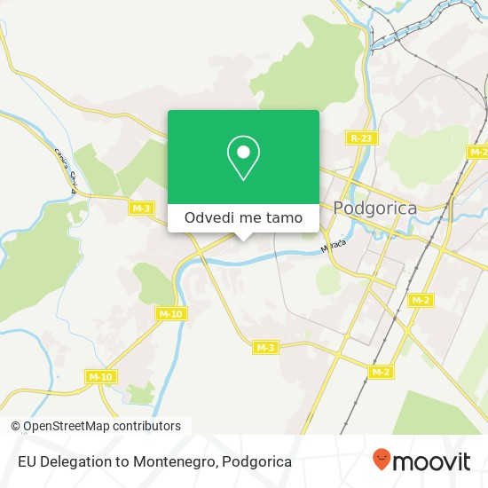 EU Delegation to Montenegro mapa