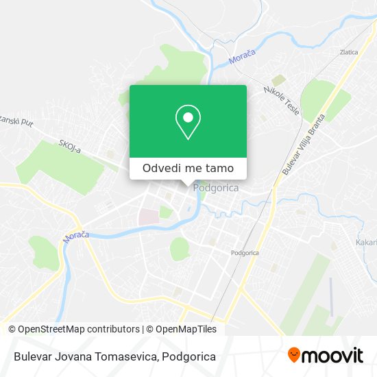 Bulevar Jovana Tomasevica mapa