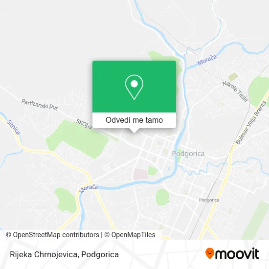 Rijeka Chrnojevica mapa
