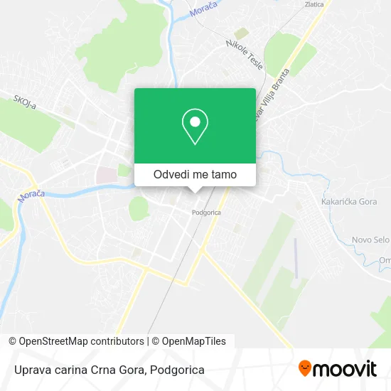 Uprava carina Crna Gora mapa