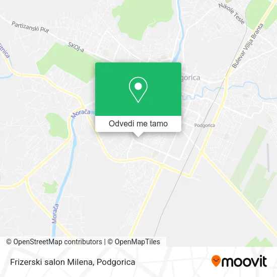 Frizerski salon Milena mapa