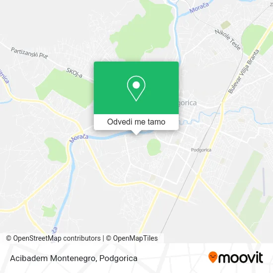 Acibadem Montenegro mapa