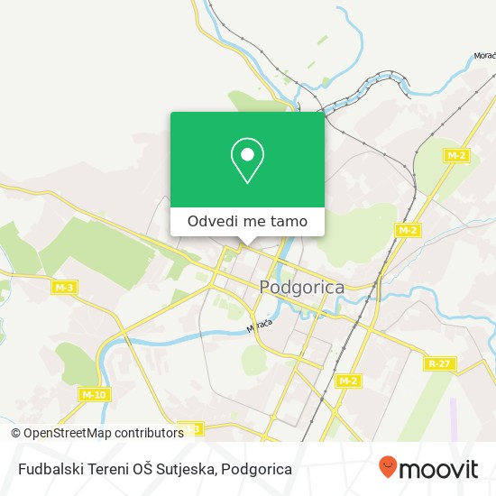 Fudbalski Tereni OŠ Sutjeska mapa