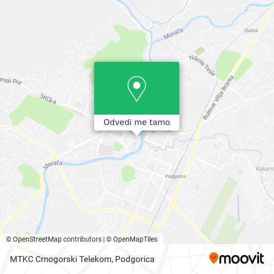 MTKC Crnogorski Telekom mapa