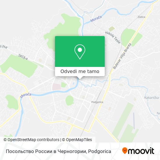 Посольство России в Черногории mapa