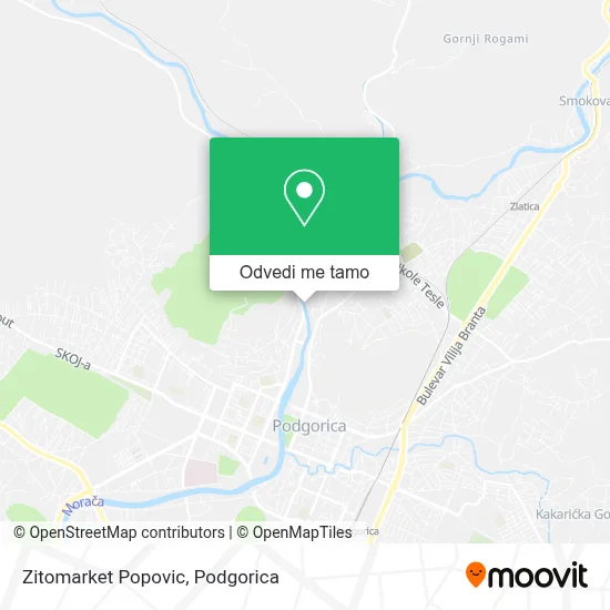 Zitomarket Popovic mapa