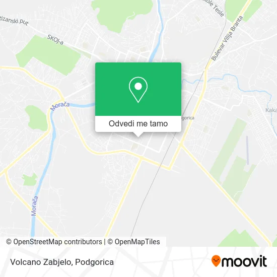 Volcano Zabjelo mapa