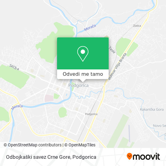 Odbojkaški savez Crne Gore mapa