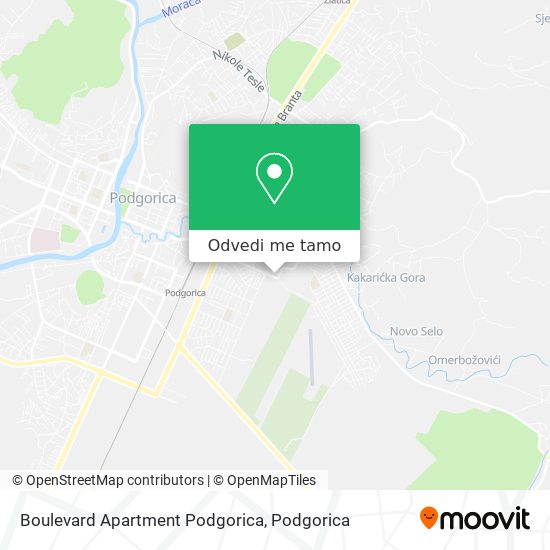 Boulevard Apartment Podgorica mapa