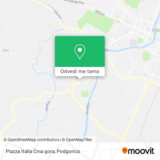 Piazza Italia Crna gora mapa