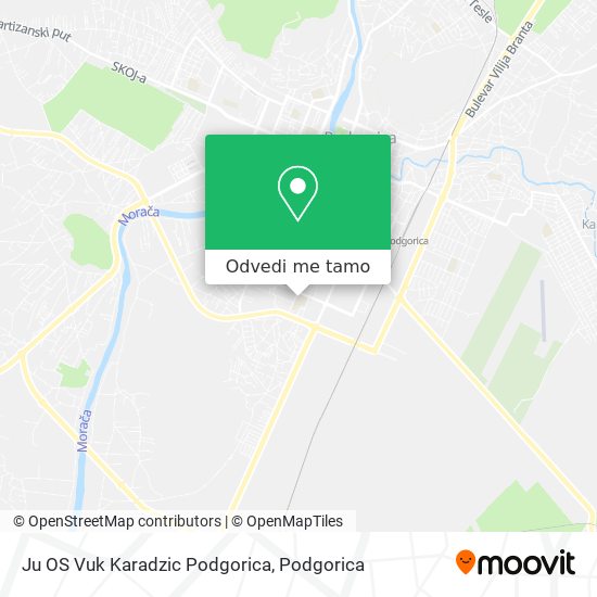Ju OS Vuk Karadzic Podgorica mapa