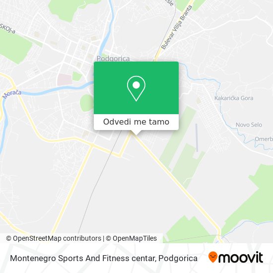 Montenegro Sports And Fitness centar mapa