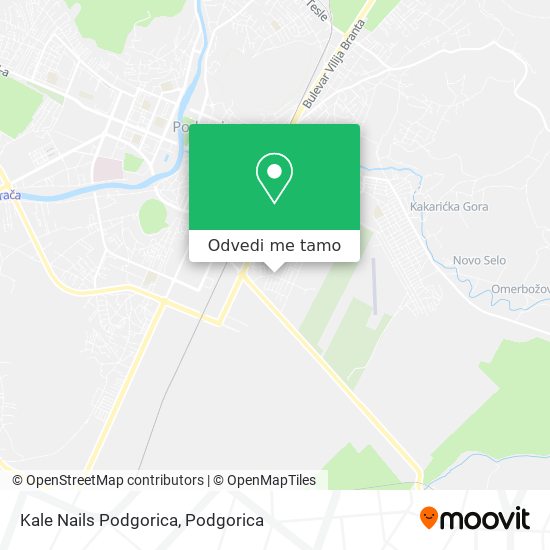 Kale Nails Podgorica mapa