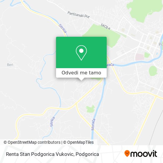 Renta Stan Podgorica Vukovic mapa