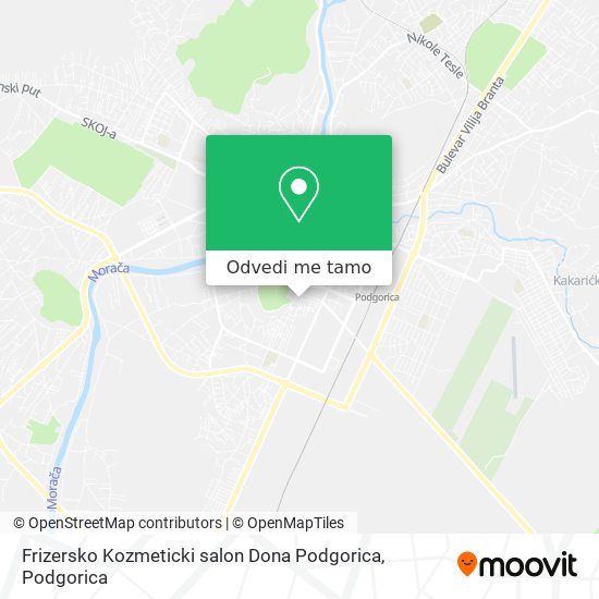 Frizersko Kozmeticki salon Dona Podgorica mapa
