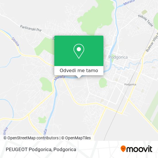 PEUGEOT Podgorica mapa