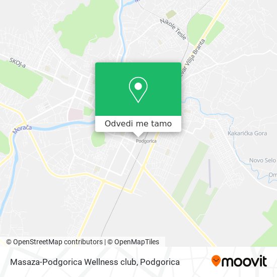 Masaza-Podgorica Wellness club mapa