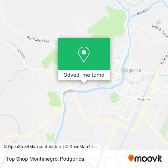 Top Shop Montenegro mapa