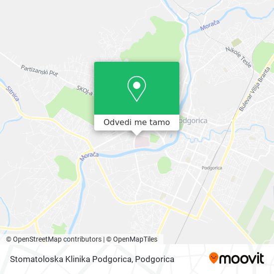 Stomatoloska Klinika Podgorica mapa