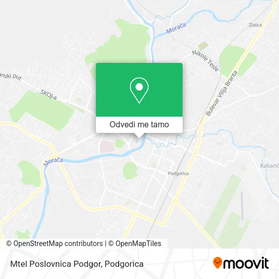 Mtel Poslovnica Podgor mapa