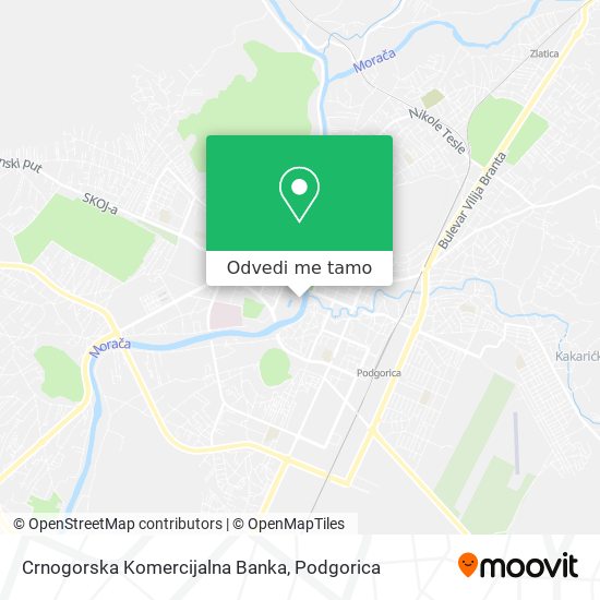 Crnogorska Komercijalna Banka mapa