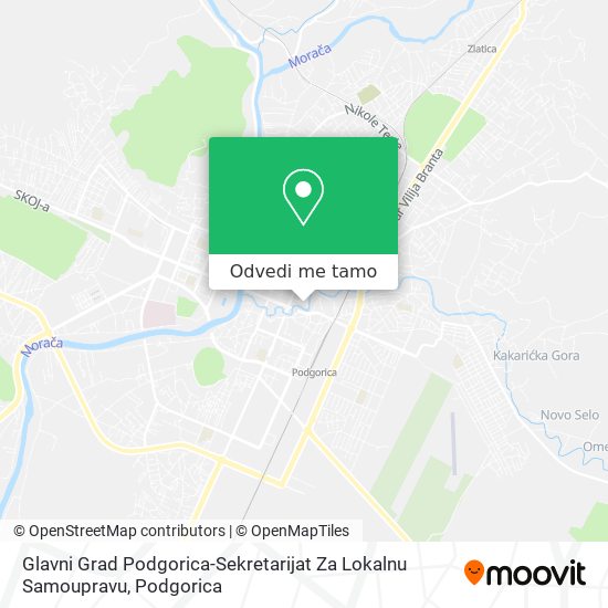 Glavni Grad Podgorica-Sekretarijat Za Lokalnu Samoupravu mapa