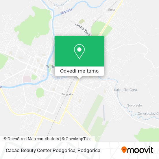 Cacao Beauty Center Podgorica mapa