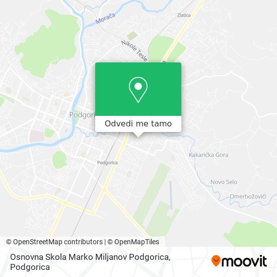 Osnovna Skola Marko Miljanov Podgorica mapa