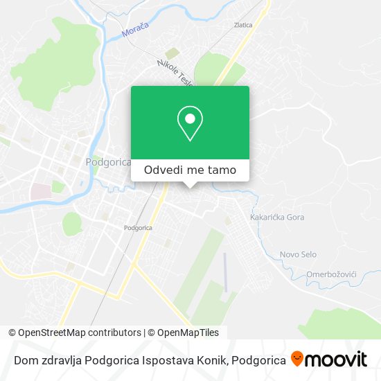 Dom zdravlja Podgorica Ispostava Konik mapa