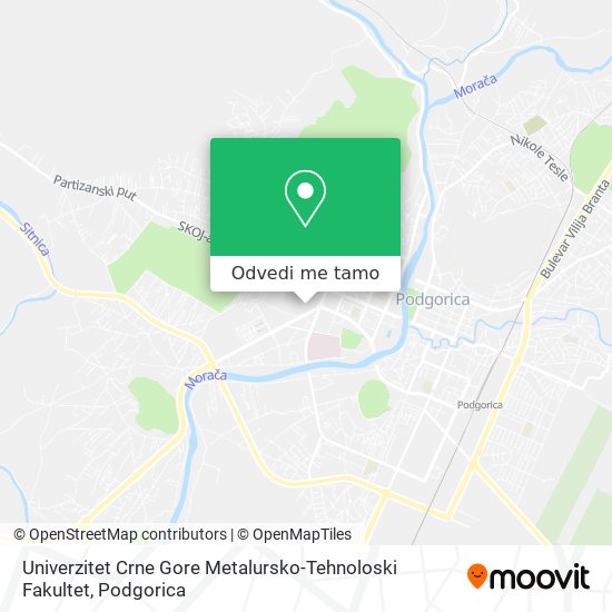 Univerzitet Crne Gore Metalursko-Tehnoloski Fakultet mapa