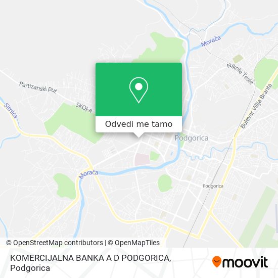 KOMERCIJALNA BANKA A D PODGORICA mapa