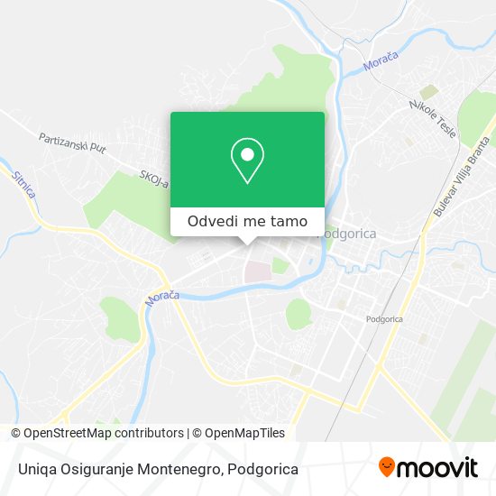 Uniqa Osiguranje Montenegro mapa
