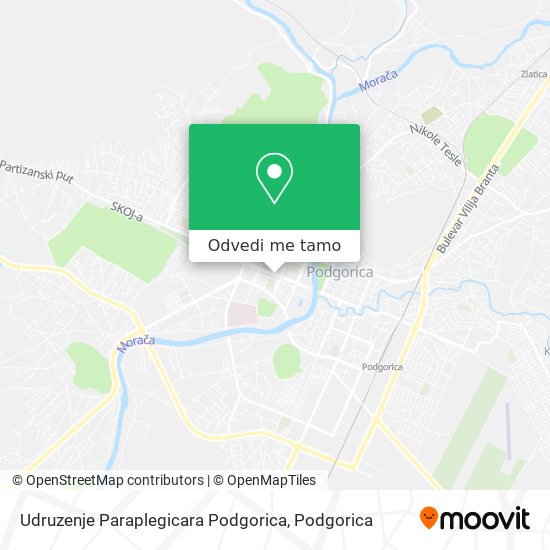 Udruzenje Paraplegicara Podgorica mapa