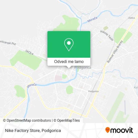 Nike Factory Store mapa