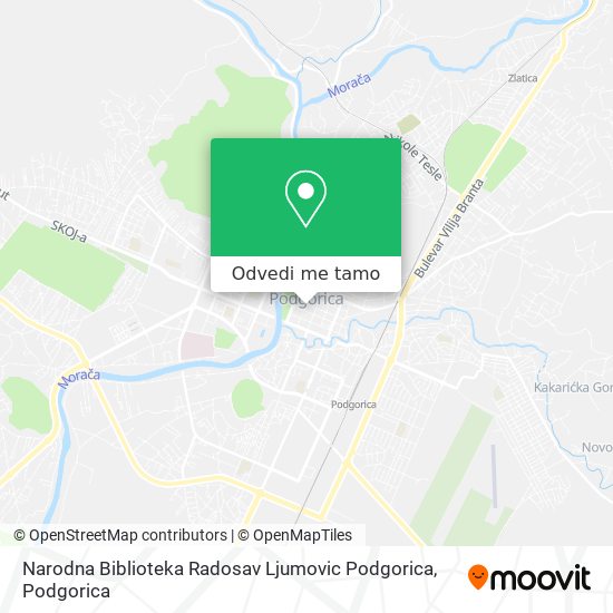 Narodna Biblioteka Radosav Ljumovic Podgorica mapa