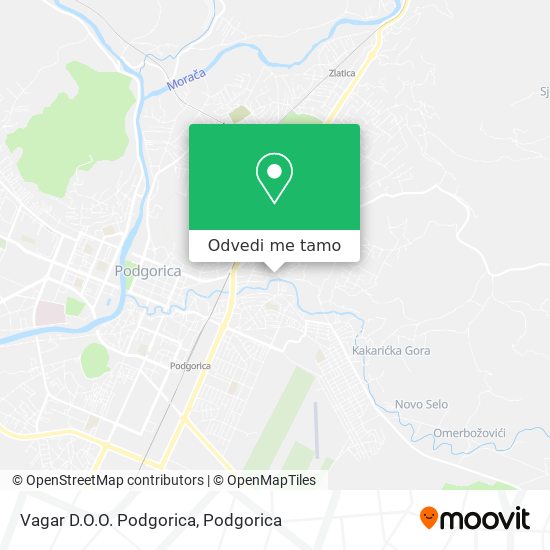 Vagar D.O.O. Podgorica mapa